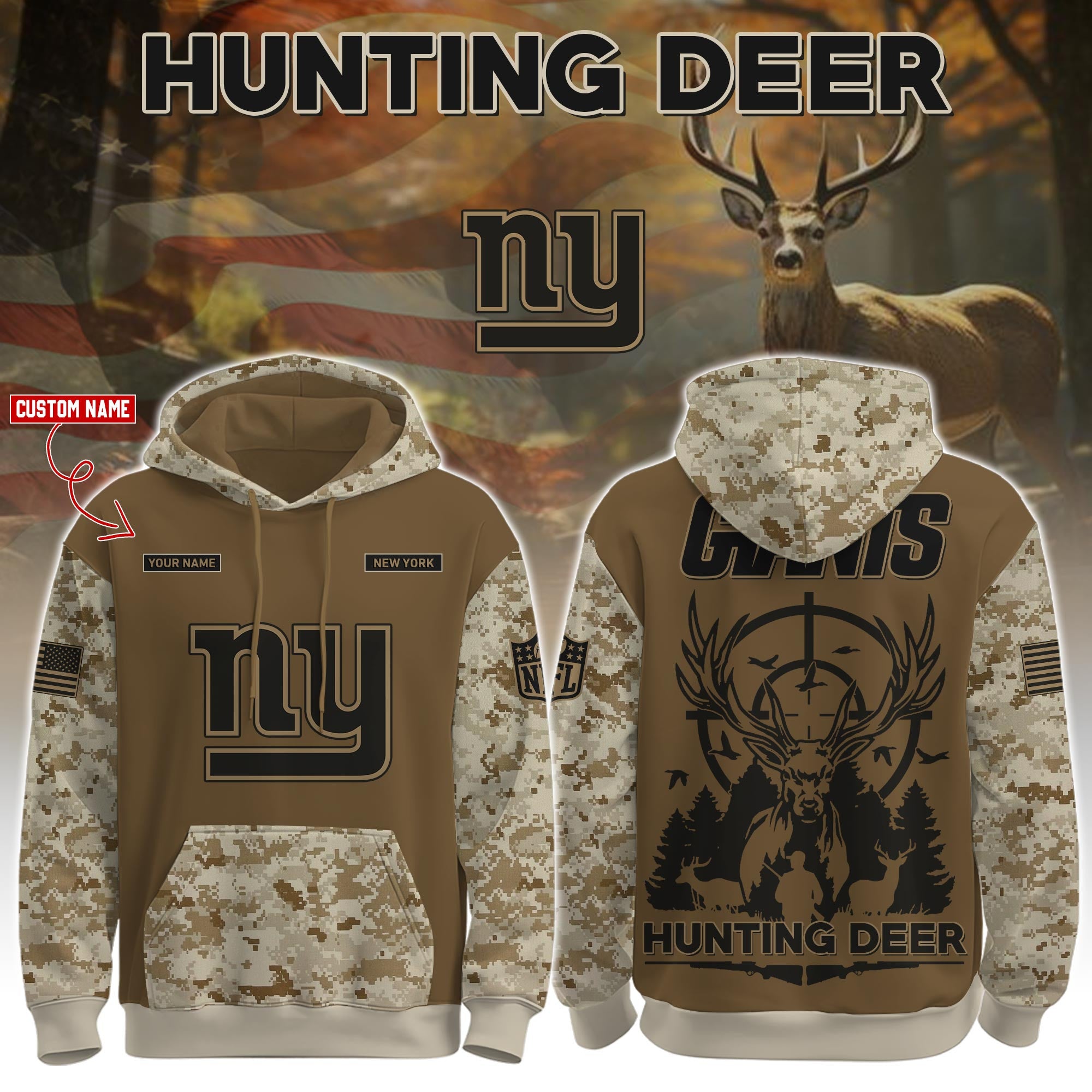 NYG-Hunting Deer Hoodie Limited Edions