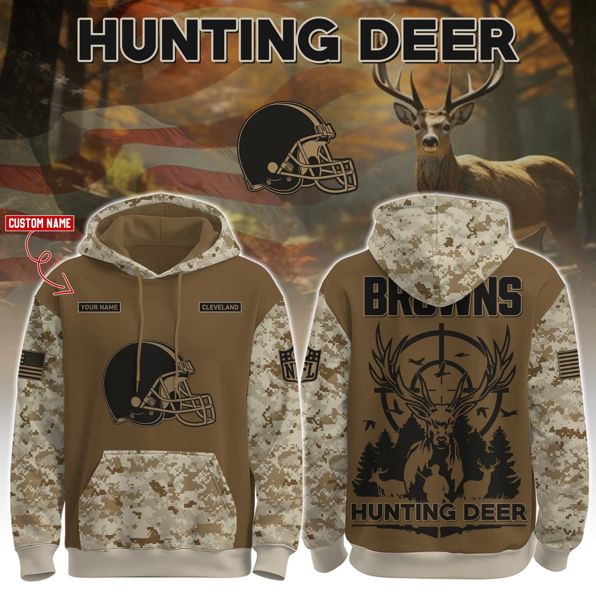 CLE-Hunting Deer Hoodie Limited Edions