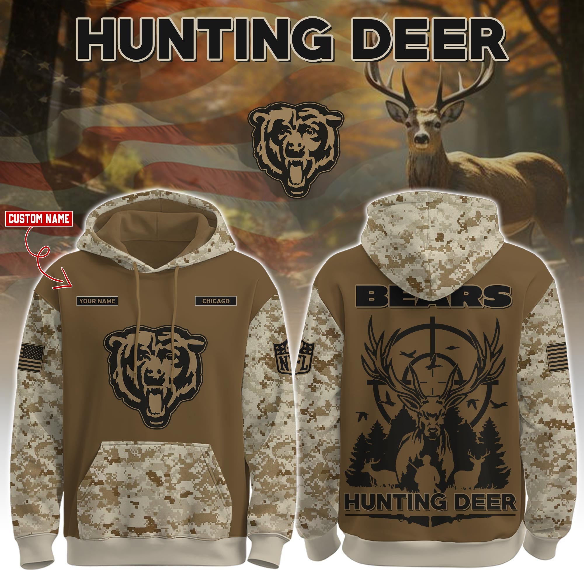 CHI-Hunting Deer Hoodie Limited Edions