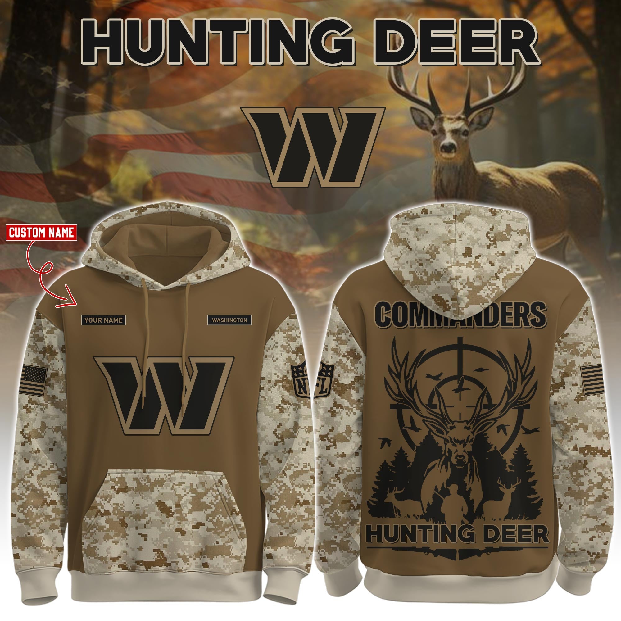 WAS-Hunting Deer Hoodie Limited Edions