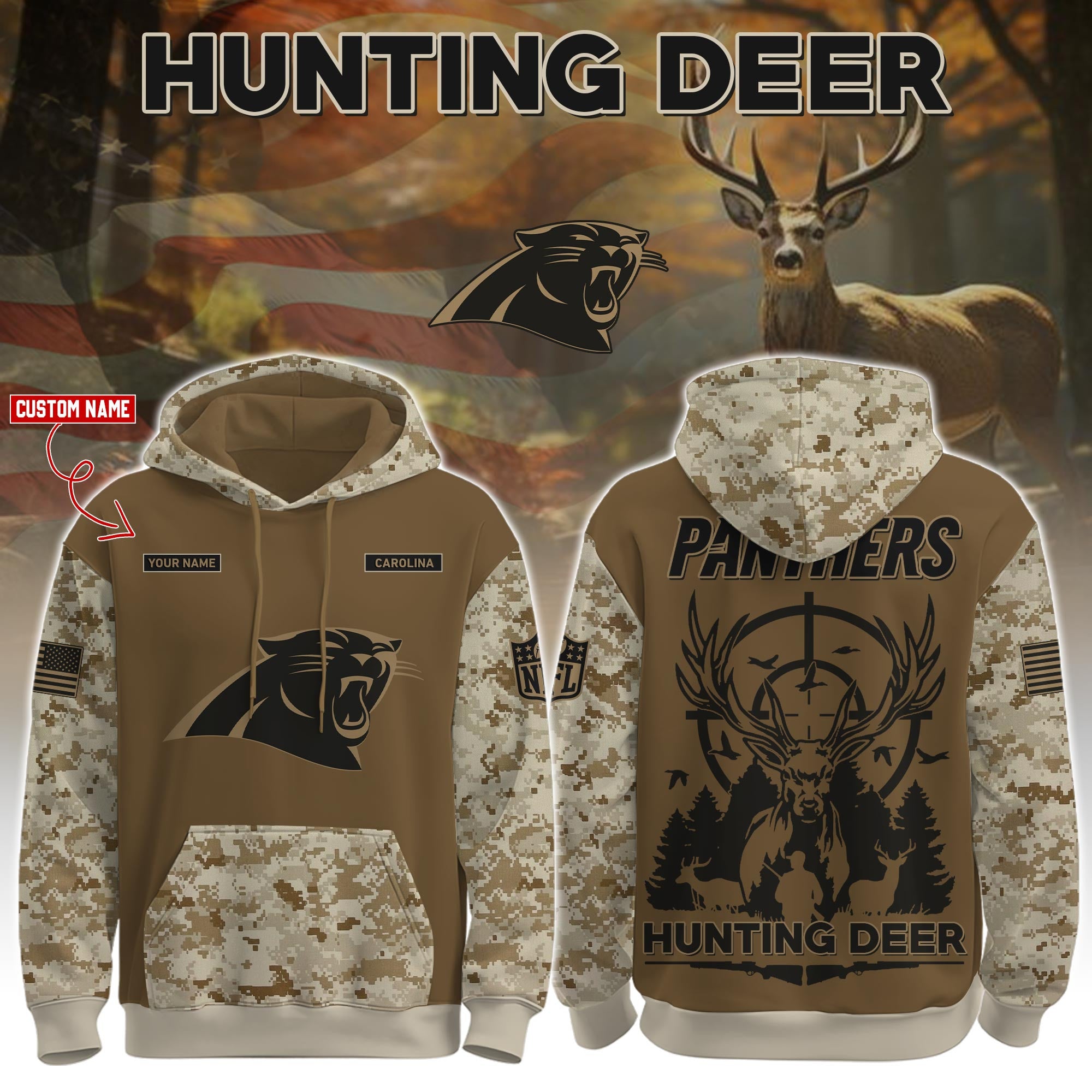 CAR-Hunting Deer Hoodie Limited Edions