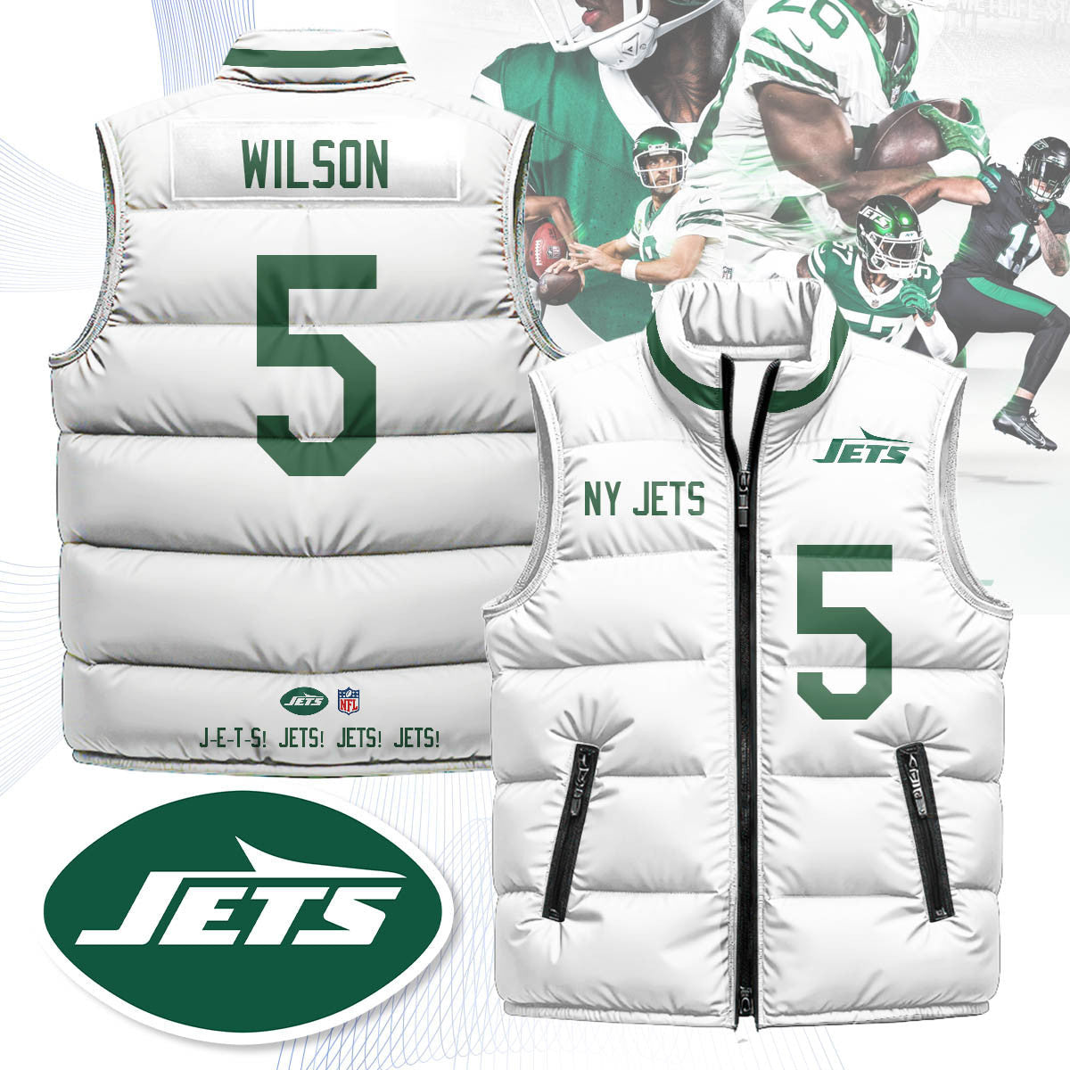 New York Jets Unisex Puffer Vest