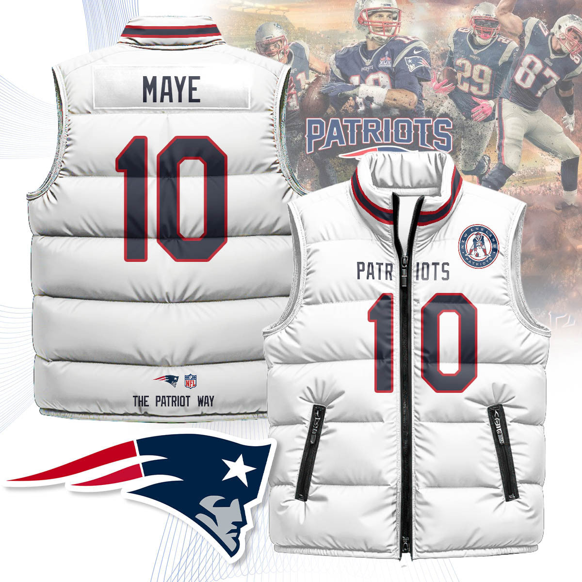 New England Patriots Unisex Puffer Vest