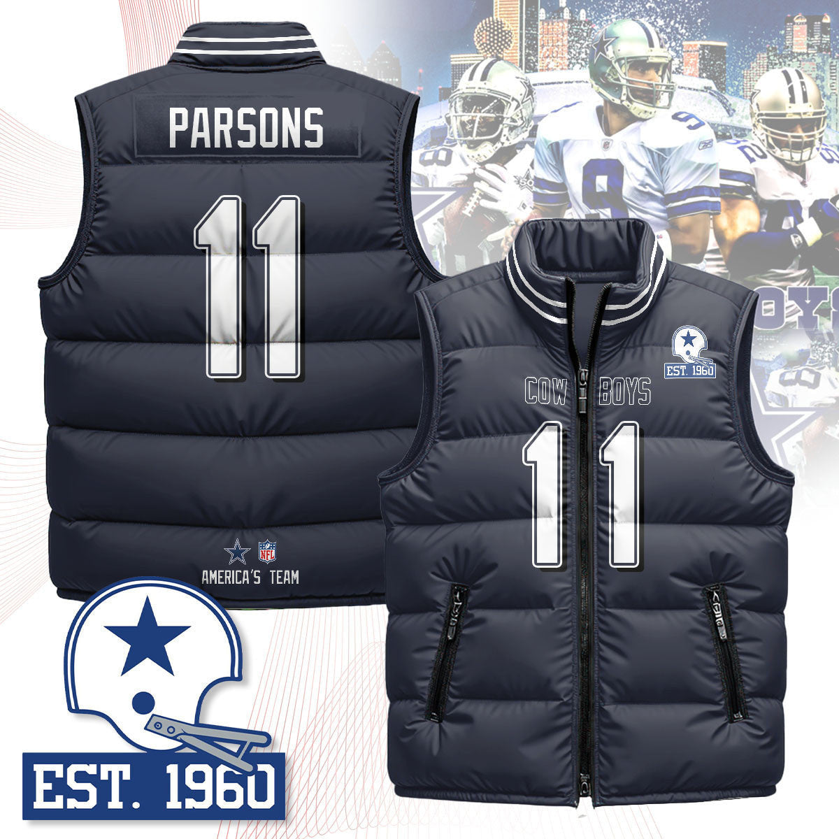 Dallas Cowboys Unisex Puffer VestPlayer