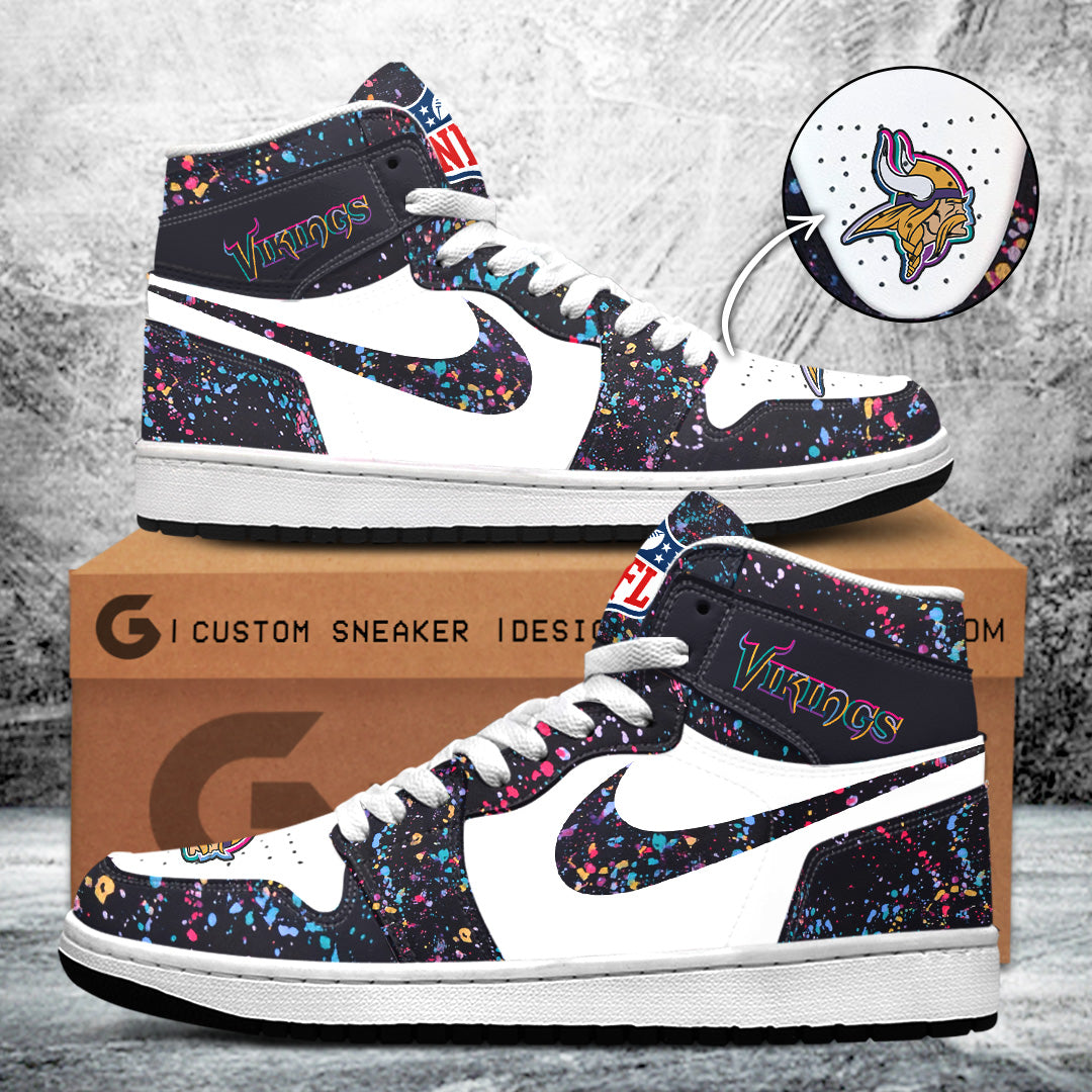 Minnesota Vikings Crucial Catch 2025 AJ1 Sneaker 15708