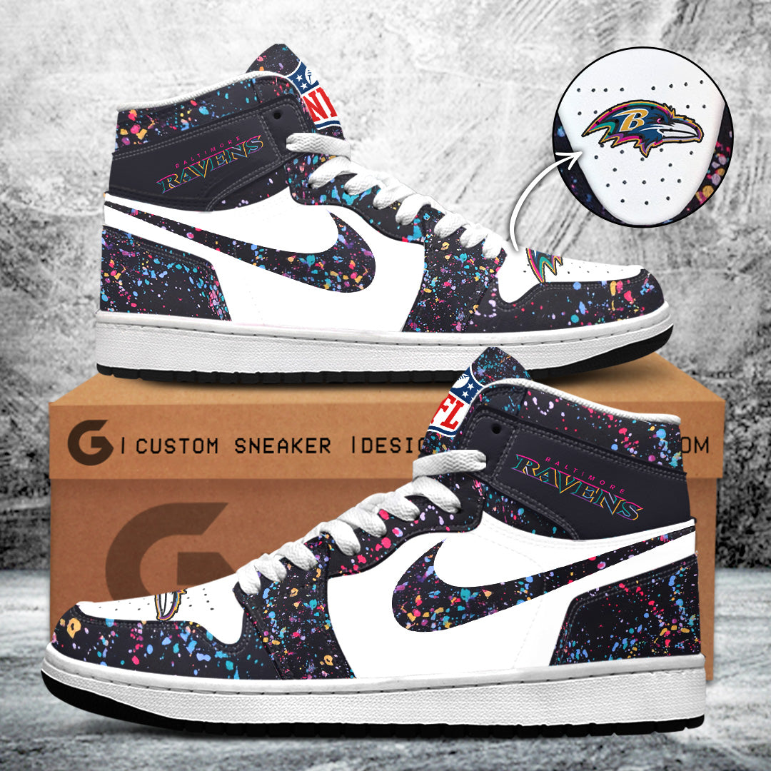 Baltimore Ravens Crucial Catch 2025 AJ1 Sneaker 15702