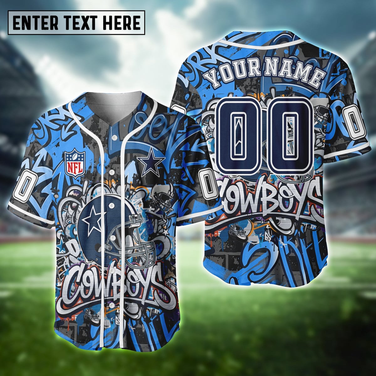 NFL Graffiti Baseball Jersey Limited Edition