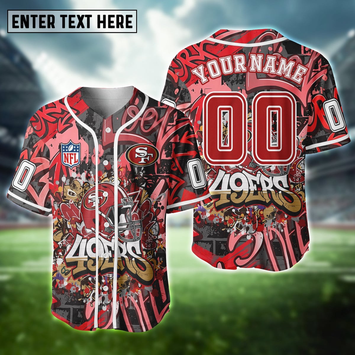 NFL Graffiti Baseball Jersey Limited Edition
