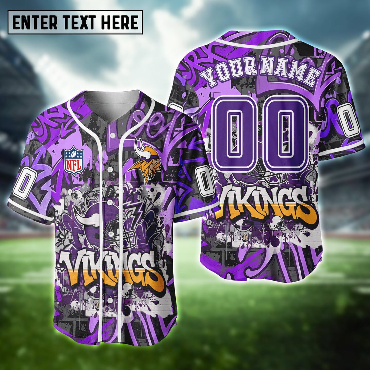 NFL Graffiti Baseball Jersey Limited Edition