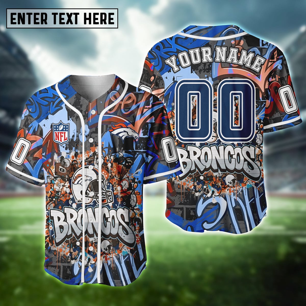 NFL Graffiti Baseball Jersey Limited Edition