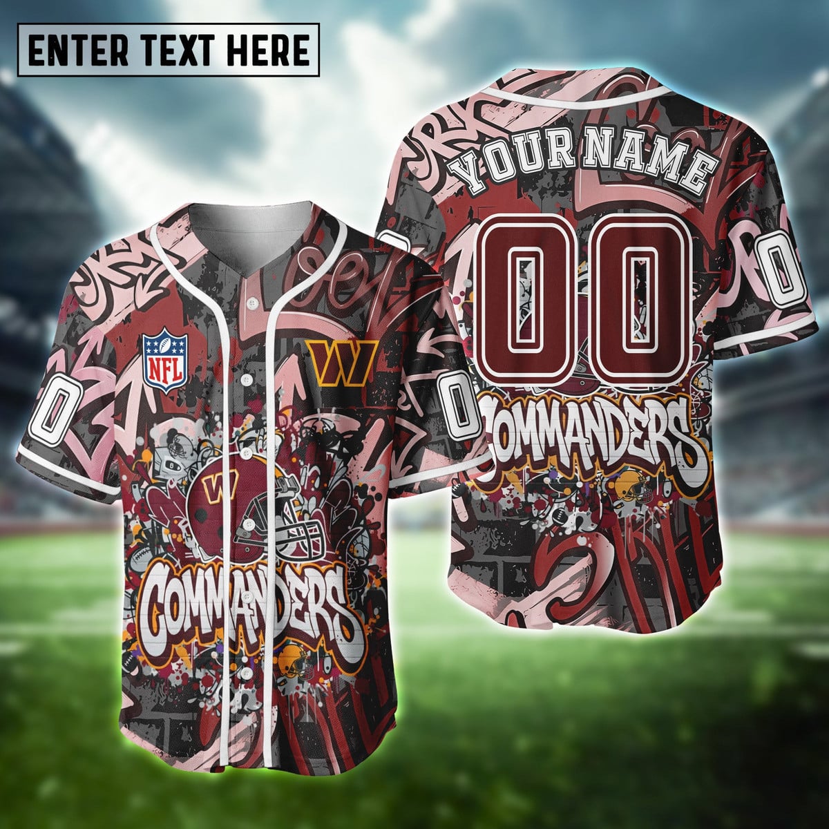 NFL Graffiti Baseball Jersey Limited Edition
