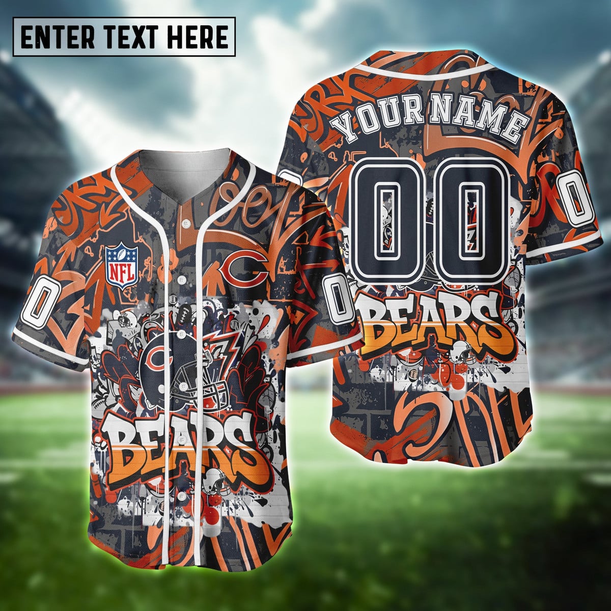 NFL Graffiti Baseball Jersey Limited Edition