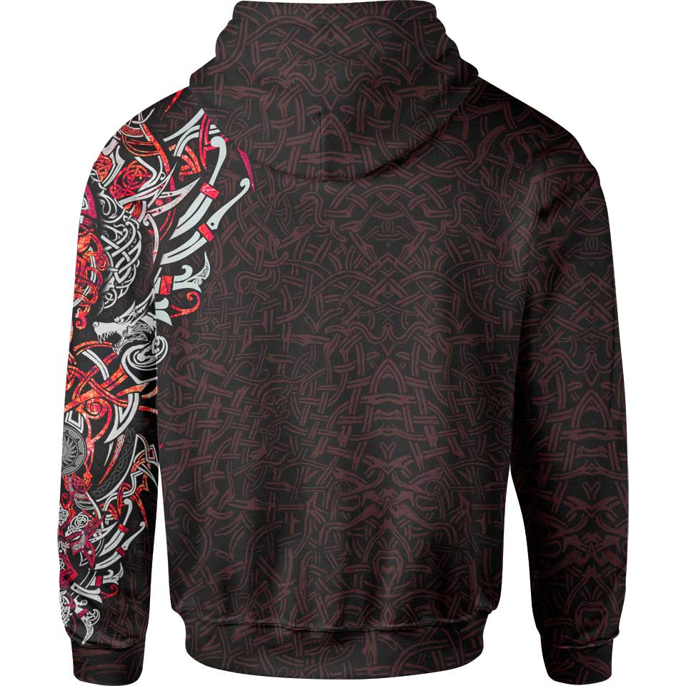 Fenrir Pullover Hoodie - Crimson Edition