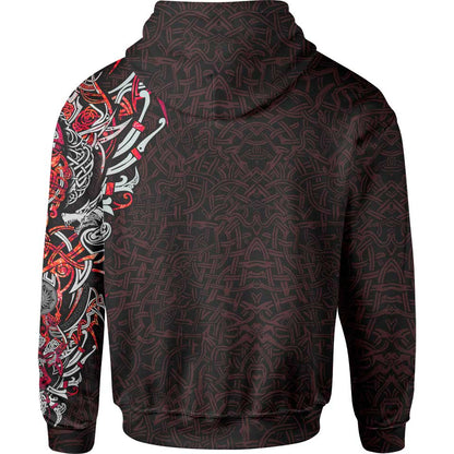 Fenrir Pullover Hoodie - Crimson Edition