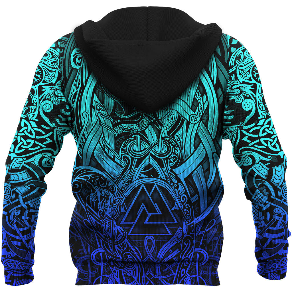 Valknut and Dragon Tattoo Special Blue