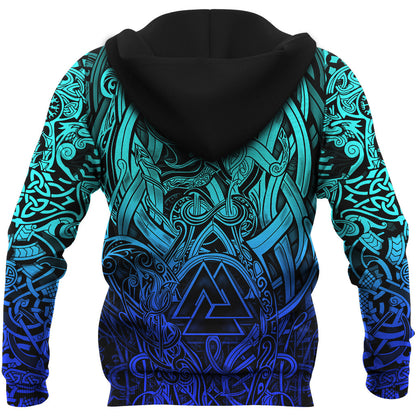Valknut and Dragon Tattoo Special Blue