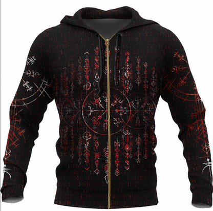 Vegvisir Dark Runic Grunge Blood