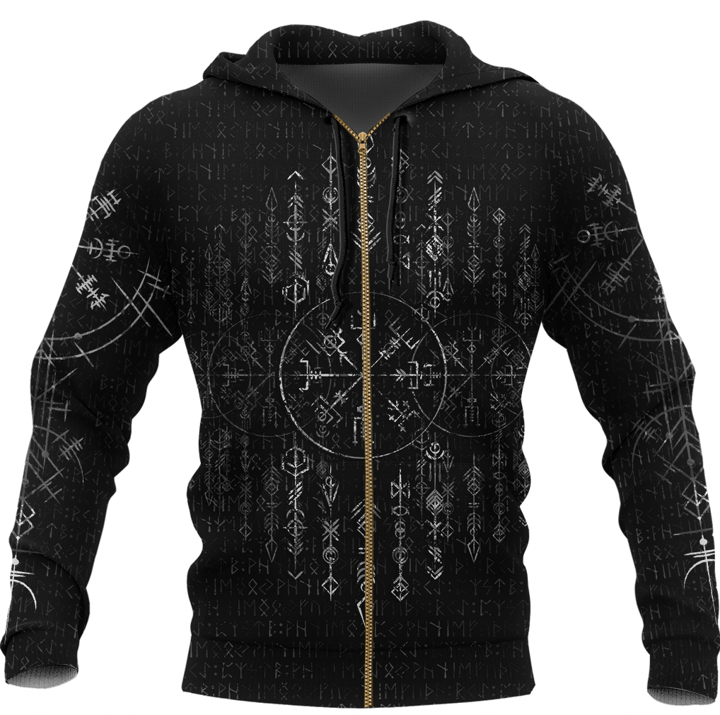 Vegvisir Dark Runic Grunge