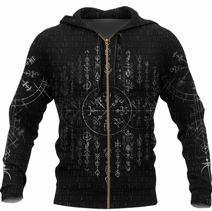 Vegvisir Dark Runic Grunge