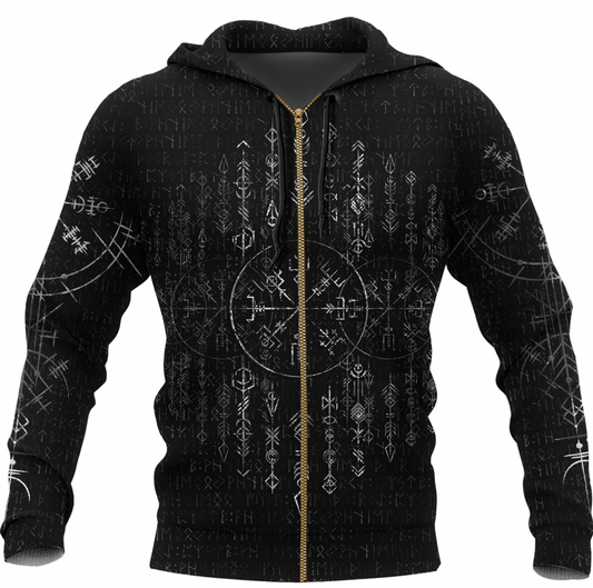 Vegvisir Dark Runic Grunge
