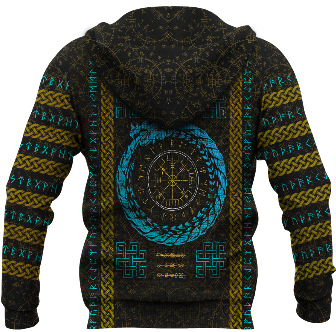 Dragon Vegvisir with Runic Scandinavian