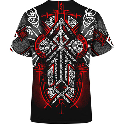 Runes of Loki Shirt - Red Edition All Over Printed T-shirt